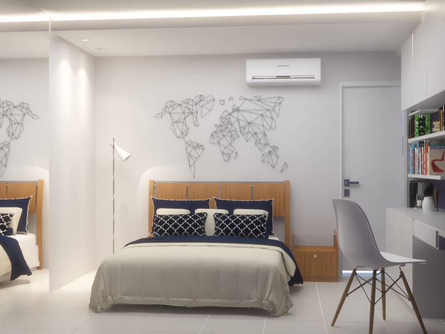 suite priscila 01 Dom Arquittetura - Arquiteto - Dayane Medeiro