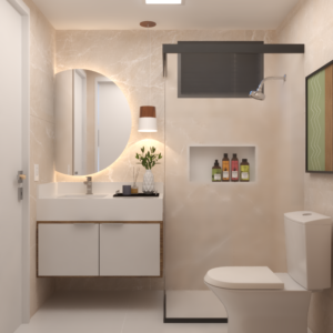 Apto TM wc social 01 Dom Arquittetura - Arquiteto - Dayane Medeiro