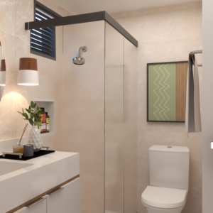 Apto TM wc social 02 Dom Arquittetura - Arquiteto - Dayane Medeiro