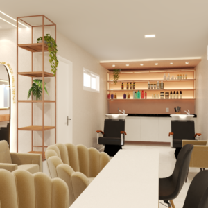 Dom arquittetura - Projeto interiores Salão JL