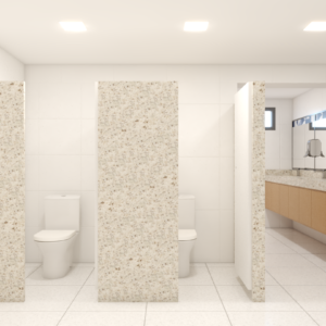 Banheiro - Projeto corporativo - DOM - Arquiteta Fortaleza