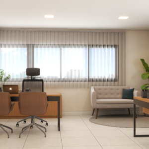 Sala diretoria 01 - Projeto corporativo - Arquiteto Fortaleza